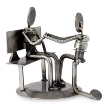 Load image into Gallery viewer, Recycled Metal Rustic Wedding Engagement Sculpture - Will You Marry Me? | NOVICA