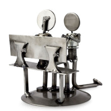 Load image into Gallery viewer, Recycled Metal Rustic Wedding Engagement Sculpture - Will You Marry Me? | NOVICA