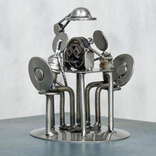 Load image into Gallery viewer, Artisan Crafted Recycled Metal Rustic Optometrist Sculpture - Rustic Eye Exam | NOVICA