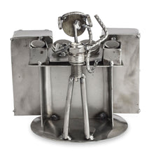 Load image into Gallery viewer, Dance and Music Metal Recycled Auto Parts Sculpture - Rustic DJ | NOVICA