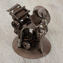 Load image into Gallery viewer, Recycled Metal Offset Print Unique Sculpture from Mexico - Rustic Printer | NOVICA
