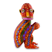 Load image into Gallery viewer, Colorful Handcrafted Wood Statuette - My Monkey Friend | NOVICA