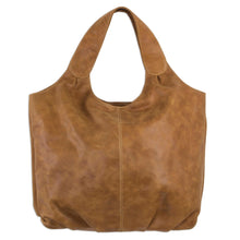 Load image into Gallery viewer, Brown Leather Hobo Handbag Fully Lined with 3 Inner Pockets - Urban Honey | NOVICA