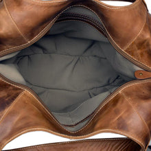 Load image into Gallery viewer, Brown Leather Hobo Handbag Fully Lined with 3 Inner Pockets - Urban Honey | NOVICA