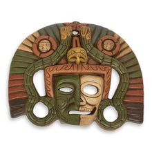 Load image into Gallery viewer, Life and Death Pre-Hispanic Mask Ceramic Replica - Aztec Duality | NOVICA
