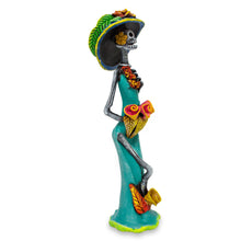 Load image into Gallery viewer, Day of the Dead Catrina Ceramic Sculpture Crafted by Hand - Catrina the Beautiful | NOVICA