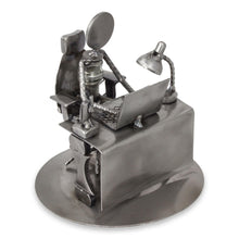 Load image into Gallery viewer, Upcycled Metal and Auto Parts Sculpture from Mexico - Hard-Working Executive | NOVICA