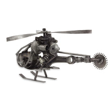 Load image into Gallery viewer, Handcrafted Helicopter Sculpture of Recycled Auto Parts - Helicopter | NOVICA