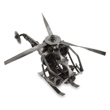 Load image into Gallery viewer, Handcrafted Helicopter Sculpture of Recycled Auto Parts - Helicopter | NOVICA