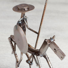 Load image into Gallery viewer, Recycled Metal and Auto Part Don Quixote Sculpture - Eco Friendly Quixote | NOVICA