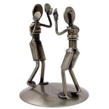 Load image into Gallery viewer, Rustic Sculpture Depicting Boxers in Recycled Auto Parts - Rustic Boxing Match | NOVICA