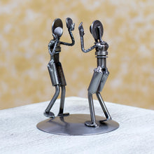 Load image into Gallery viewer, Rustic Sculpture Depicting Boxers in Recycled Auto Parts - Rustic Boxing Match | NOVICA