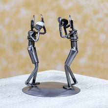 Load image into Gallery viewer, Rustic Sculpture Depicting Boxers in Recycled Auto Parts - Rustic Boxing Match | NOVICA