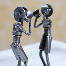 Load image into Gallery viewer, Rustic Sculpture Depicting Boxers in Recycled Auto Parts - Rustic Boxing Match | NOVICA