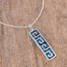 Load image into Gallery viewer, Turquoise Pendant Necklace - Ocean Waves | NOVICA