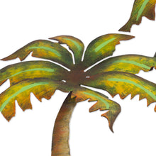 Load image into Gallery viewer, Hand Crafted Palm Tree Steel Wall Art from Mexico - Twin Palms | NOVICA