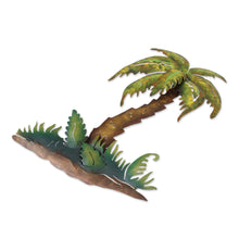 Load image into Gallery viewer, Handmade Steel Wall Art with Tropical Scene from Mexico - Tropic Sunset | NOVICA