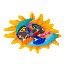Load image into Gallery viewer, Ceramic Sun and Moon Wall Art from Mexico - Life and Tradition | NOVICA