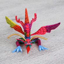 Load image into Gallery viewer, Colorful Hand Carved and Painted Dragon Alebrije Figurine - Acrobatic Dragon | NOVICA