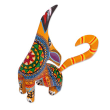 Load image into Gallery viewer, Multi-Color Copal Wood Howling Coyote Alebrije Figurine - Howl | NOVICA