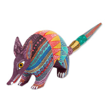 Load image into Gallery viewer, Hand Carved Copal Wood Multicolored Armadillo Alebrije - Kaleidoscopic Armadillo | NOVICA