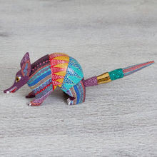 Load image into Gallery viewer, Hand Carved Copal Wood Multicolored Armadillo Alebrije - Kaleidoscopic Armadillo | NOVICA