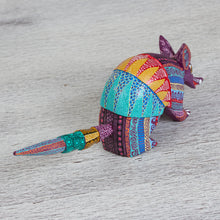 Load image into Gallery viewer, Hand Carved Copal Wood Multicolored Armadillo Alebrije - Kaleidoscopic Armadillo | NOVICA