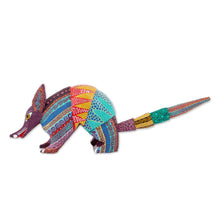 Load image into Gallery viewer, Hand Carved Copal Wood Multicolored Armadillo Alebrije - Kaleidoscopic Armadillo | NOVICA