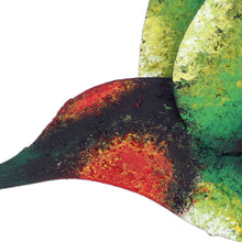 Load image into Gallery viewer, Green Hummingbird Artisan Handcrafted Steel Wall Sculpture - Delightful Green Hummingbird | NOVICA