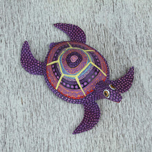 Load image into Gallery viewer, Handcrafted Copal Wood Alebrije Turtle Figurine - Exquisite Turtle | NOVICA