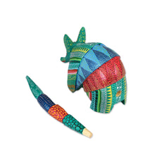 Load image into Gallery viewer, Handcrafted Copal Wood Alebrije Armadillo Figurine - Exquisite Armadillo | NOVICA