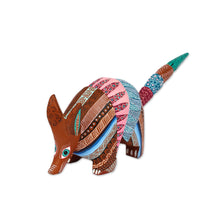 Load image into Gallery viewer, Handcrafted Copal Wood Alebrije Armadillo Figurine - Enchanting Armadillo | NOVICA