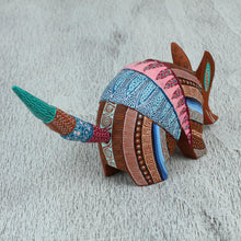 Load image into Gallery viewer, Handcrafted Copal Wood Alebrije Armadillo Figurine - Enchanting Armadillo | NOVICA