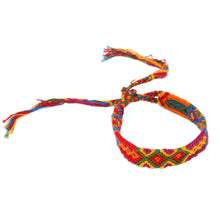 Load image into Gallery viewer, Colorful Handwoven Cotton Wristband Bracelets (Set of 3) - Colorful Concoction | NOVICA