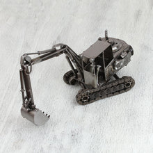 Load image into Gallery viewer, Handcrafted Upcycled Metal Auto Parts Sculpture from Mexico - Excavator | NOVICA