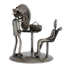 Load image into Gallery viewer, Upcycled Metal Auto Part Doctor Sculpture from Mexico - Doctor's Office | NOVICA