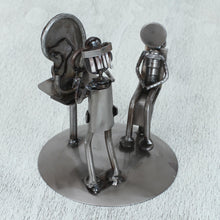Load image into Gallery viewer, Upcycled Metal Auto Part Doctor Sculpture from Mexico - Doctor's Office | NOVICA