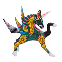 Load image into Gallery viewer, Handcrafted Wood Alebrije Pegasus Sculpture from Peru - Proud Pegasus | NOVICA