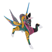 Load image into Gallery viewer, Handcrafted Wood Alebrije Pegasus Sculpture from Peru - Proud Pegasus | NOVICA