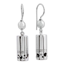 Load image into Gallery viewer, Taxco Sterling Silver Dangle Earrings from Mexico - Wholly Mysterious | NOVICA
