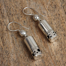 Load image into Gallery viewer, Taxco Sterling Silver Dangle Earrings from Mexico - Wholly Mysterious | NOVICA