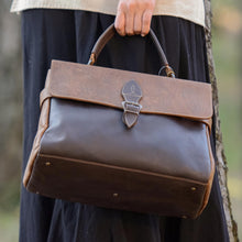 Load image into Gallery viewer, Leather Handbag in Chestnut and Espresso from Mexico - Traditional Vanguard | NOVICA
