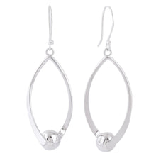 Load image into Gallery viewer, Modern Taxco Sterling Silver Dangle Earrings from Mexico - Modern Perfection | NOVICA