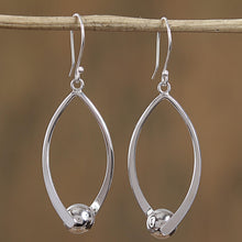 Load image into Gallery viewer, Modern Taxco Sterling Silver Dangle Earrings from Mexico - Modern Perfection | NOVICA