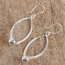 Load image into Gallery viewer, Modern Taxco Sterling Silver Dangle Earrings from Mexico - Modern Perfection | NOVICA