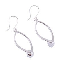 Load image into Gallery viewer, Modern Taxco Sterling Silver Dangle Earrings from Mexico - Modern Perfection | NOVICA