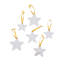 Load image into Gallery viewer, Set of 6 Natural Onyx Star Ornaments Handcrafted in Mexico - Star of the East | NOVICA