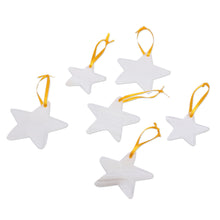 Load image into Gallery viewer, Set of 6 Natural Onyx Star Ornaments Handcrafted in Mexico - Star of the East | NOVICA