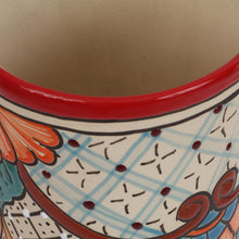 Load image into Gallery viewer, Handcrafted Floral Talavera-Style Ceramic Vase from Mexico - Mexico Colors | NOVICA