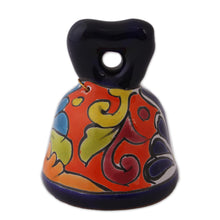 Load image into Gallery viewer, Hand-Painted Talavera-Style Ceramic Bell from Mexico - Ringing Talavera | NOVICA